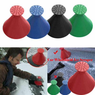 

Magical Car Windshield Ice Snow Remover Scraper Tool Cone Shaped Round Funnel