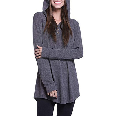 

Sweater Hoodie Womens Fashion New With Drawstring Loose Long Sleeves Thin V-Neck Temperament Warm And Comfortable Wild