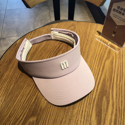 

Ins hat female Xia Simple 100-set sunshade hat male outing sun hat Korean letters embroidered empty cap with duck tongue