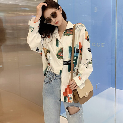

Autumn Women Vintage Shirt Long Sleeve Fashion Chiffon Ladies Sexy Blouses Retro Clothing Blouses