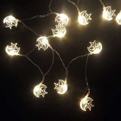 

10 LED Eid Mubarak Light String Star Moon LED Decor Lights EID Party Supplies Ramadan Muslim Islam decor lamp Party lighting