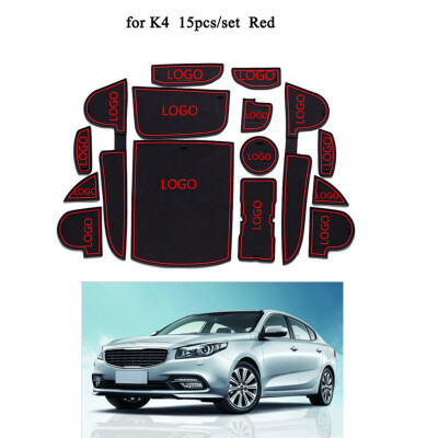 

15pcsset Non-slip Interior Decor Mat Door Groove Gate Slot Pad Replacement For KIA K4 Car Type