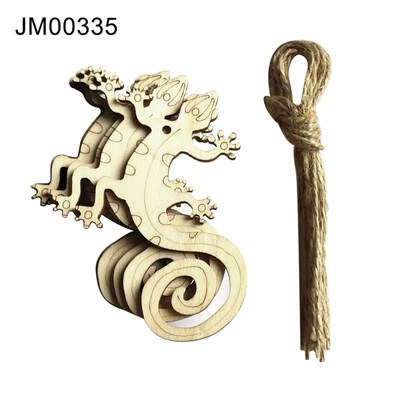 

10Pcs Wood Owl Snail Bee Easter Hanging Pendant Ornaments Home Decor with Rope