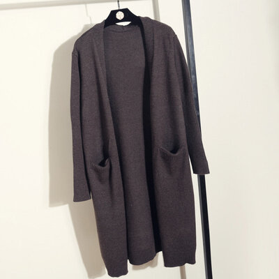 

Knit Sweater Womens Autumn And Winter New Loose Korean Long-Sleeved Long Cardigan Material Comfortable And Breathable