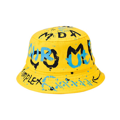 

Casual Fashion Hats Baby Letter Printing Cap Kids Toddler Graffiti Bucket Hat