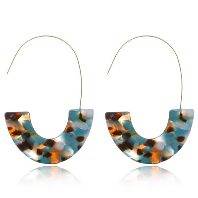 

Geometric Dangle Drop Hook Acrylic Ear Stud Earrings