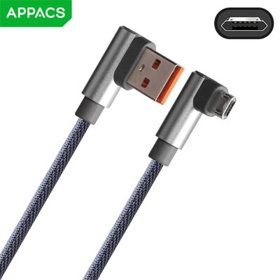 

90 Degree Micro USB Cable 24A Fast Charger Data Cable Braided Cable Phone Charger Cable For Samsung Huawei Microusb Cord