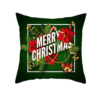 

Tailored Christmas Pillow Case Glitter Polyester Sofa Throw Cushion Cover Home Decor