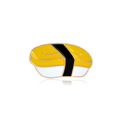 

Exquisite Life Essential Laver Rice Sushi Lunch Drip Cartoon Brooch