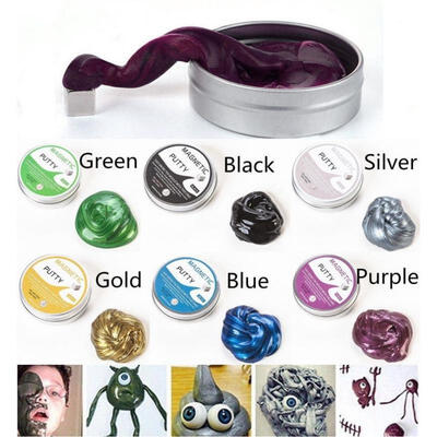 

DIY Magnetic Rubber Mud Putty Slime Play Dough Plasticine Clay Kids Toys Games