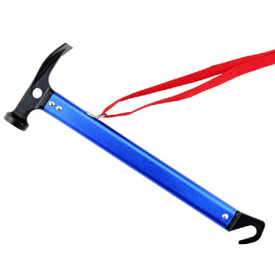 

Outdoor Multi-function Hammer Aluminum Hooks Wild Survival Equipment Life-saving with Tent Stake Remover for Rain Fly Tent Camping