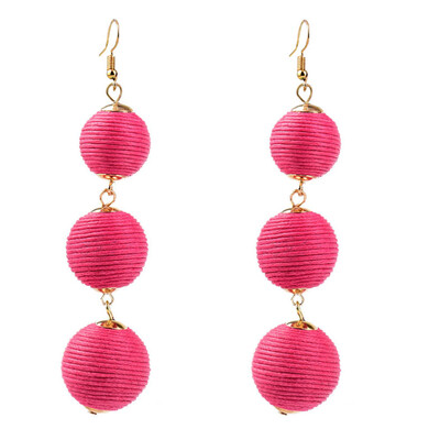 

Thread Ball Dangle Earrings for Women Drop Earrings Beaded Jewelry