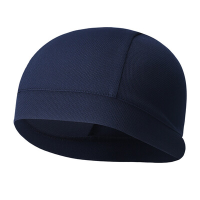 

Summer Absorb Sweat Breathable Elastic Riding Skull Cap Solid Color Outdoor Sport Quick-Dry Cycling Cap For Women Men