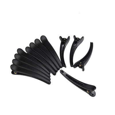 

Gobestart 12 Pcs Multicolor Plastic Duck Teeth Hair Clips Hairdressing Salon Hairpins Non