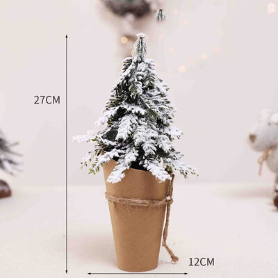 

Gobestart Artificial Tabletop Mini Christmas Tree Decorations Festival Miniature Tree