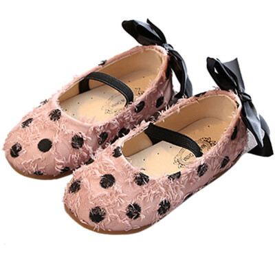 

Newest Autumn Girls shoes Children girls baby princess bowknot sneakers single shoes Kids dance shoes