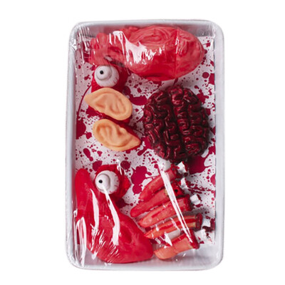 

Halloween Broken Finger Prop Hand Blood Horror Dining box Halloween Supplies Bloody Hand Body Parts Haunted house escape Decor