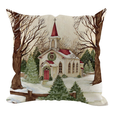 

Siaonvr Christmas Pillow Cover Pillowcases Decorative Sofa Cushion Cover Home Decoration