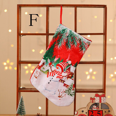 

Gobestart Christmas Stockings Mini Socks Santa Candy Gift Bag Christmas Tree Decorations