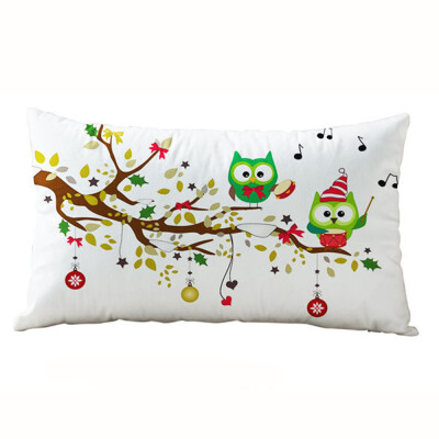 

Siaonvr Christmas Rectangle Cotton Linter Pillow Cases Cushion Covers