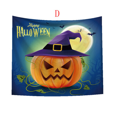 

Toponeto Sugar Skull Tapestry Halloween Trick Treat Horror Ghost Wall Hanging Home Decor