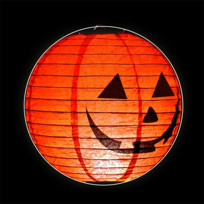 

Toponeto New Halloween Paper Pumpkin Hanging Lantern DIY Holiday Party Decor Scary A