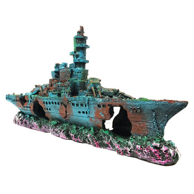 

Aquarium Ship Decoration Boat Pirate Ship Wreck Hollow Ship Aquarium Fish Tank Landscaping Pirate Dodge House Ornaments Warship