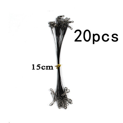 

20pcs 152030cm Fishing Line Leader Tracer Anti-Bite Wire Swivel Connector