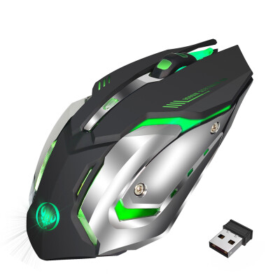 

HXSJ M10 Gaming Wireless Mouse 2400 DPI Rechargeable 7 color 6 Backlight Breathing Ergonomic Mouse for Computer Desktop Laptop