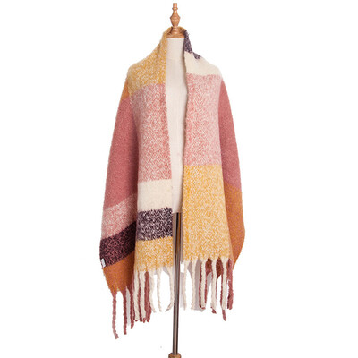 

Gobestart Womens Shawl Wrap Warm Scarf Cozy OblongPlaid BlanketStripe Light Infinity