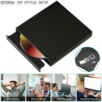 

External DVD Optical Drive USB20 CDDVD-ROM CD-RW Player Portable Reader Recorder for Laptop