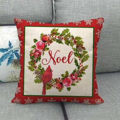 

18X18&quot Merry Christmas Liene Pillowcase Xmas Gift Designed Throw Pillow Case Cover Cushion Home Sofa Decor