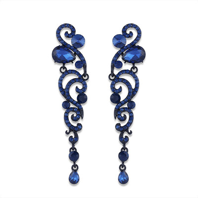 

"8 Colors Luxury Crystal Wedding Earrings for Bridesmaid Silver Long Earrings for Women Bridal Fashion Jewelry "
