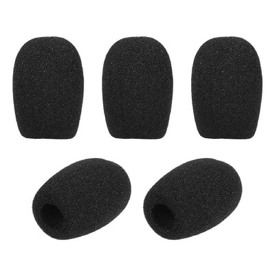 

Mini Microphone Windscreens Mic Foam Covers for Lapel Lavalier Headset Microphone Black Pack of 5pcs