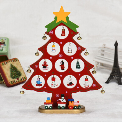 

〖Follure〗3D Wooden Assembling Christmas Tree Home Bedroom Decor Gifts DIY Green