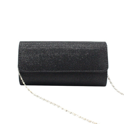 

Shiny Magnetic Button Metal Strap Women Shoulder Pouch Party Clutch Bag Handbag