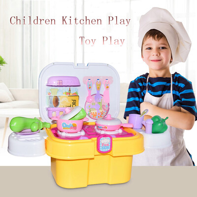 

YIWULA1 Set Children Kitchen Play Toy Play Mini Simulation Kitchenware Tableware Cookw