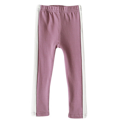 

Autumn Children Soft Comfy Cotton Pants Baby Girls Elastic Waist Stripe Design Leggings for Toddler Kids Trouser