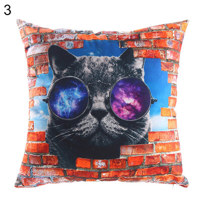 

45x45cm Cartoon Cat Throw Pillow Case Cushion Cover Sofa Bed Car Home Decor