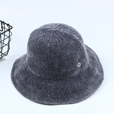 

New Autumn&Winter Hat Alphabet Female Cheney Fishermans Cap Sunshade Knitted Cap Foldable Couple Pot Cap Tide