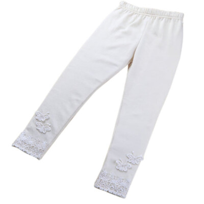 

Kid Baby Butterfly Lace Warm Pants Girl Stretchy Leggings Trousers Toddler Trousers L07