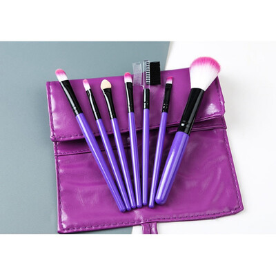 

7 Pieces Makeup Brush Set New 4 color PU Makeup Brush Bag Beauty Makeup Tools