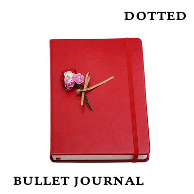 

Dot Grid PU Notebook Dots Caderno Pontilhado Hand Books Cuaderno Punteado Diary Dotted Bullet Journal Bujo
