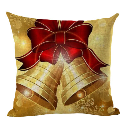 

〖Follure〗Merry Christmas Pillow Cases Linen Sofa Cushion Cover Home Decor Pillow Core