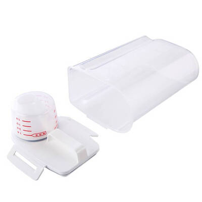 

Cereal Dispenser Storage Box Case Kitchen Foods Rice Flour Container Measurer Cup Insect Moisture Proof