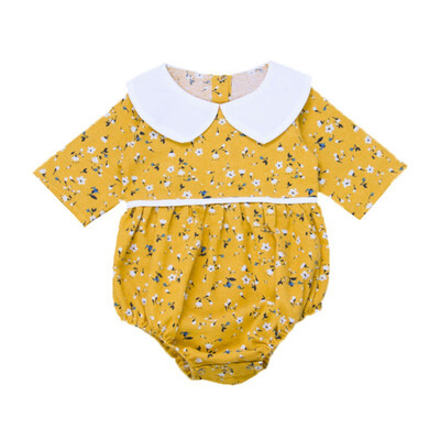 

Newborn Baby Clothes Cotton Baby Bodysuit For Girl Lovely Floral Print Toddler Clothing Outfit Sunsuit Costume Autumn