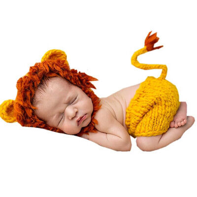 

New Born Baby Handmade Animal Style Photo Prop Outfit Clothes Wool Knit Crochet Photography Dress