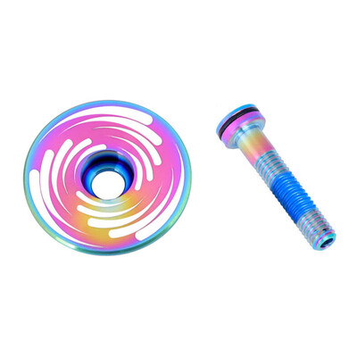 

Bicycle Titanium Alloy Handlebar Stem Bar Cap Bike Fork Headset Screw Thread