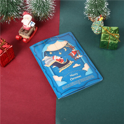 

Tailored Christmas 3D Stereo Greeting Card AR Virtual Imaging Technology Creative Gifts