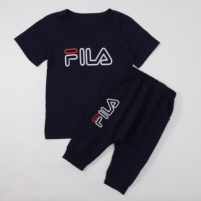 

Summer Kids Boys Short Sleeve Letter Print Tops Blouse T-shirtPant Children Casual Outfits Sets